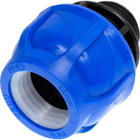 Компрессионная муфта TEBO ПНД нар. резьба 32x1" T-ПНД.М.5.32-1.CN