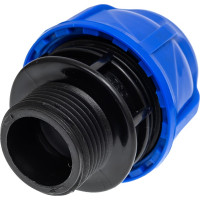 Компрессионная муфта TEBO ПНД нар. резьба 32x1" T-ПНД.М.5.32-1.CN