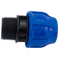 Компрессионная муфта TEBO ПНД нар. резьба 20x3/4" T-ПНД.М.5.20-34.CN