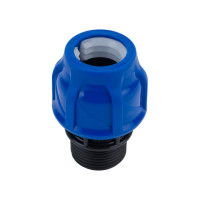 Компрессионная муфта TEBO ПНД нар. резьба 20x3/4" T-ПНД.М.5.20-34.CN