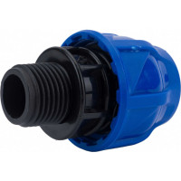 Компрессионная муфта TEBO ПНД нар.р. 20x1/2" T-ПНД.М.5.20-12.CN