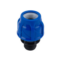 Компрессионная муфта TEBO ПНД нар.р. 20x1/2" T-ПНД.М.5.20-12.CN