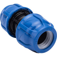 Компрессионная муфта TEBO ПНД соединительная 25x25 T-ПНД.М.0.25-25.CN