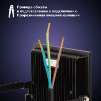 Светодиодный прожектор RITTER серия PROFI 230В 70 Вт 6500К 7000Лм IP65 черный с датчиком движения 53423 9