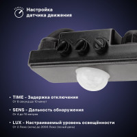 Светодиодный прожектор RITTER серия PROFI 230В 20 Вт 6500К 2000Лм IP65 с датчиком движения черный 53420 8
