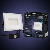 Светодиодный прожектор RITTER серия PROFI 230В 70 Вт 6500К 7000Лм IP65 черный с датчиком движения 53423 9