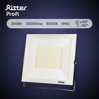 Светодиодный прожектор RITTER серия PROFI 230В 300 Вт 6500К 30000Лм IP65 черный 53413 0