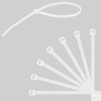 Нейлоновая сверхпрочная стяжка (хомут) SONNEN Power Lock, 3,6x250 мм, 100 шт., белая 607922