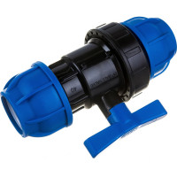 Шаровой компрессионный кран TEBO ПНД 40x40 T-ПНД.Кш.0.40-40.CN