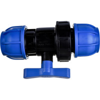 Компрессионный шаровой кран TEBO ПНД 50x50 T-ПНД.Кш.0.50-50.CN