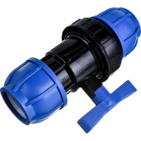 Компрессионный шаровой кран TEBO ПНД 50x50 T-ПНД.Кш.0.50-50.CN