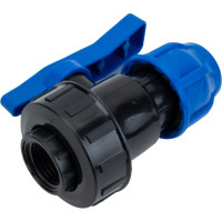 Кран шаровой компрессионный TEBO ПНД 20x1/2" вн. резьба T-ПНД.Кш.4.20-12.CN