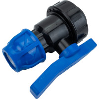 Кран шаровой компрессионный TEBO ПНД 20x1/2" вн. резьба T-ПНД.Кш.4.20-12.CN