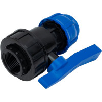 Шаровой компрессионный кран TEBO ПНД 32x1" вн. резьба T-ПНД.Кш.4.32-1.CN