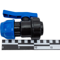 Шаровой компрессионный кран TEBO ПНД 32x1" вн. резьба T-ПНД.Кш.4.32-1.CN