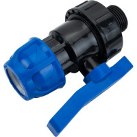 Шаровой компрессионный кран TEBO ПНД 32x1" нар. резьба T-ПНД.Кш.5.32-1.CN