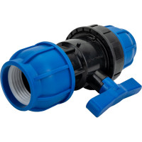 Компрессионный шаровой кран TEBO ПНД 63x63 T-ПНД.Кш.0.63-63.CN