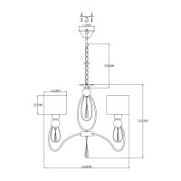 Подвесная люстра Moderli Dark V2584-3P