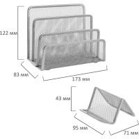 Настольный набор BRAUBERG Germanium 6 предметов, серебро, металл 237986