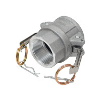 Алюминиевый камлок TITAN LOCK типа D серия "EcoLine", розетка внутренняя резьба BSP 1 1/2", TL150DAL-EL