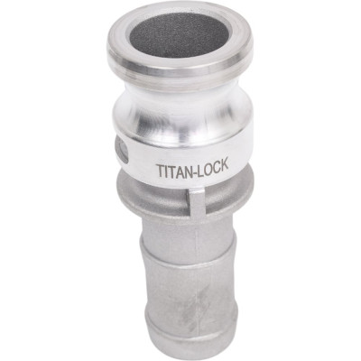 Алюминиевый камлок TITAN LOCK типа E серия EcoLine, ниппель с хвостовиком 1" TL100EAL-EL