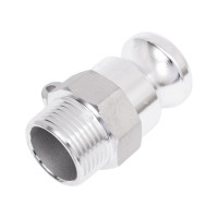 Алюминиевый камлок TITAN LOCK типа F серия EcoLine, ниппель наруж. резьба BSP 1" TL100FAL-EL