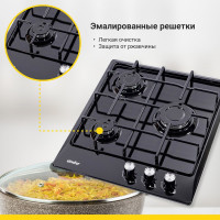 Газовая варочная панель SImfer c автоподжигом, черный H45V30B400