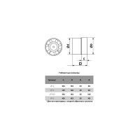 Осевой канальный вытяжной вентилятор AURAMAX VP 5, D125 90-00041