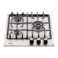 Газовая варочная поверхность SImfer решётки LAMA, газ-контроль, WOK-конфорка H45V35M571