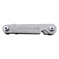 Резьбовой шаблон WIEDERKRAFT резьбомер, шагомер, 60 град и 55 град WDK-MG5560