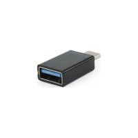 Переходник / Адаптер Cablexpert USB3.0, Type-C(M)/AF, с поддержкой OTG, Pro, черный, блистер, A-USB3-CMAF-01