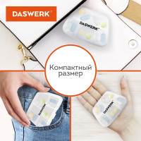 Таблетница-контейнер DASWERK для лекарств и витаминов, 5 отделений, карманный 630849