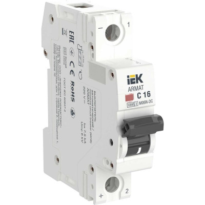 Автоматический выключатель IEK ARMAT M06N 1P C 16А AR-M06N-1-C016