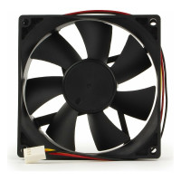 Вентилятор Gembird 92x92x25, втулка, 3 pin, провод 30 см, FANCASE2