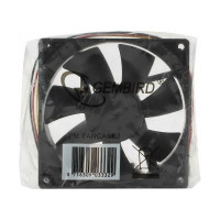 Вентилятор Gembird 92x92x25, втулка, 3 pin, провод 30 см, FANCASE2