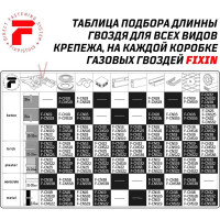 Крепежная клипса для монтажа газовым монтажным пистолетом FIXPISTOLS F-CPE16 серая, 100 шт. 2-2-4-4614