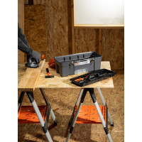 Ящик для инструмента с металлическими замками STELS 22", 560x285x235 мм 90748