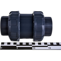 Кран шаровой AQUAVIVA AQVBVD050 НПВХ общего применения d 50мм с муфтовым окончанием 48017