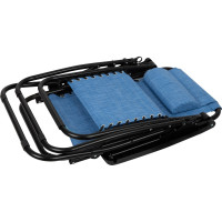 Складное кресло-шезлонг с подставкой Ecos CHO-137-14 Люкс голубой 993162