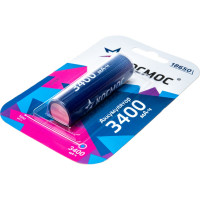 Аккумулятор КОСМОС 3400мАч 18650 Li-ion 1BL, KOC18650Li-ion34UBL1