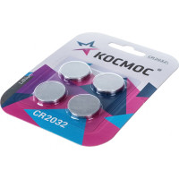 Элемент питания КОСМОС CR2032 3V Lithium 4BL, KOC2032BL4
