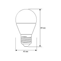 Светодиодная лампа Ergolux LED-G45-10W-E27-4K (Шар 10Вт E27 4500K 220-240В ПРОМО) 14546