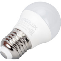 Светодиодная лампа Ergolux LED-G45-10W-E27-4K (Шар 10Вт E27 4500K 220-240В ПРОМО) 14546