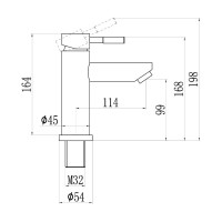Смеситель для умывальника Savol из нержавеющей стали S-SUS1002