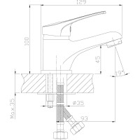 Смеситель для раковины Rossinka B35-11