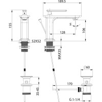 Смеситель Lemark Mista для раковины LM6406WG