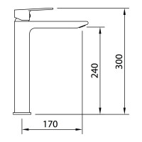 Высокий смеситель для умывальника CLEVER AGORA XTREME 60103