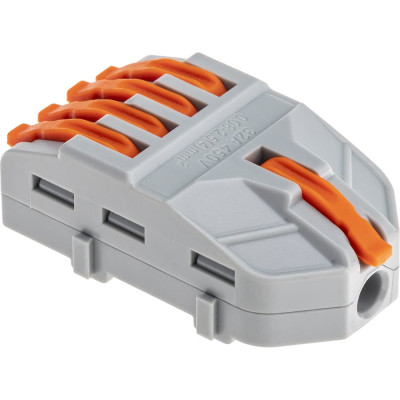 Разветвительная рычажковая клемма duwi CMK 421-4, 1х4, 0,08-4мм2 4шт 26666 6