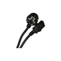Кабель компьютер-розетка VCOM 220V, угловая Евровилка, VDE 3G*1.5mm2 CE021-CU1.5-1.8M