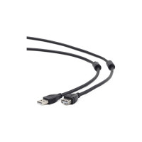 Кабель-удлинитель Cablexpert USB2.0 Pro, AM/AF, 3м, экран, черный CCF2-USB2-AMAF-10